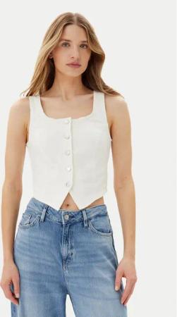 Vero Moda Weste Wild Alinia 10323777 Weiß Slim Fit