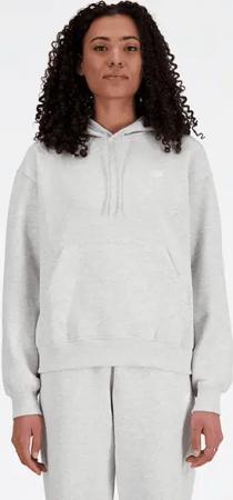 New Balance Sport Essentials Damen Kapuzenpullover - Grau - Größe L - Baumwoll-Jersey