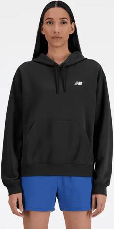 New Balance Sport Essentials Damen Kapuzenpullover - Schwarz - Größe S - Baumwoll-Jersey