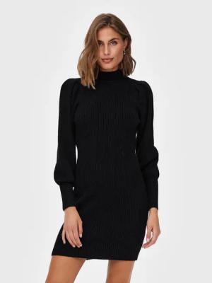ONLY Strickkleid Katia 15232502 Schwarz Comfort Fit