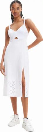 Desigual Sommerkleid 23SWVK72 Weiß Regular Fit