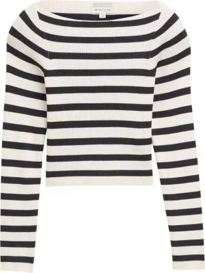 TOM TAILOR Mädchen Cropped Ripp Pullover mit Streifenmuster, weiß, Gestreift, Gr. 164