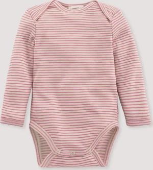 hessnatur Baby Body Langarm aus Bio-Merinowolle mit Seide - rosa - Größe 98/104