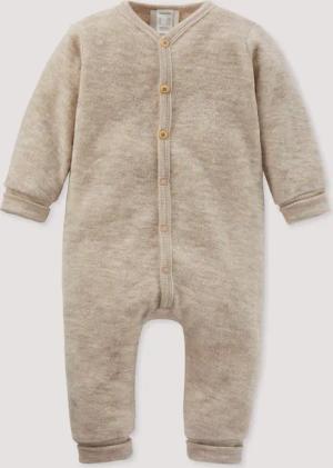 hessnatur Baby Wollfrottee Overall aus Bio-Merinowolle - beige - Größe 98/104