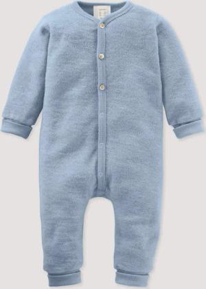 hessnatur Baby Wollfrottee Overall aus Bio-Merinowolle - blau - Größe 98/104
