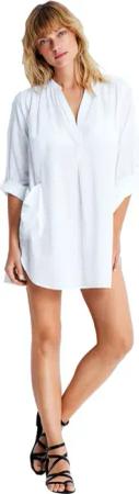 Seafolly - Boyfriend Beach Shirt Damen weiß