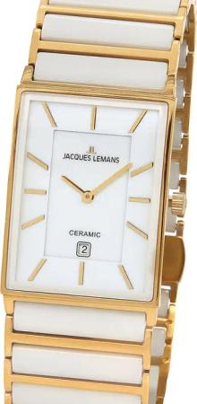 Jacques Lemans 1-1593.1F York Keramik Damenuhr 32mm 5ATM
