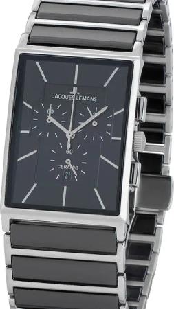 Jacques Lemans 1-1900A York Keramik Herrenuhr 32mm 5ATM