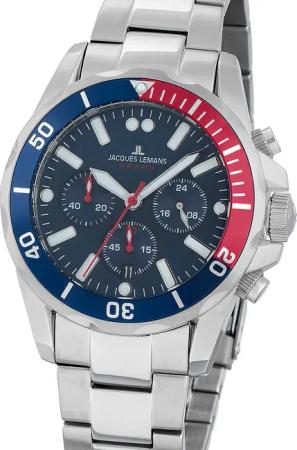Jacques Lemans 1-2091G Liverpool Chronograph Herrenuhr 44mm 20ATM
