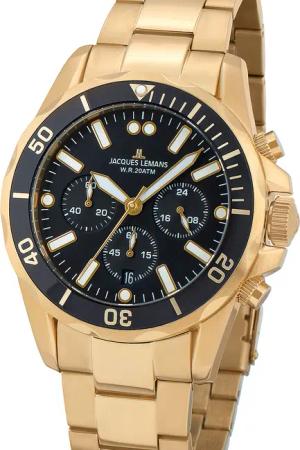 Jacques Lemans 1-2091J Liverpool Chronograph Herrenuhr 44mm 20ATM