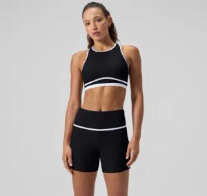 Gebundene Badeshorts Schwarz für Damen