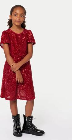 MICHAEL KORS KIDS Elegantes Kleid R30168 D Rot Regular Fit