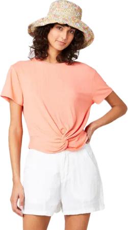 Rip Curl - Lauria Rib T-Shirt Damen coral