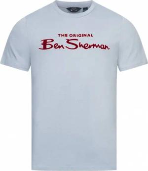 BEN SHERMAN Flocked Logo Herren T-Shirt 0076268N-ICEBLUE