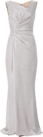 Talbot Runhof - Langes Abendkleid - Größe 42 - silberfarben