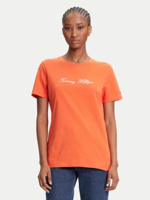 Tommy Hilfiger T-Shirt Script WW0WW45746 Orange Regular Fit