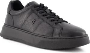 BOGNER Herren Sneaker schwarz Glattleder