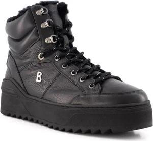 BOGNER Herren Boots schwarz Glattleder