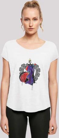 F4NT4STIC T-Shirt "Long Cut T-Shirt Disney Villains Maleficent Sketch", Damen,Premium Merch,Lang,Longshirt,Bedruckt