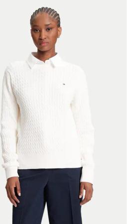 Tommy Hilfiger Pullover Fine WW0WW44993 Écru Regular Fit