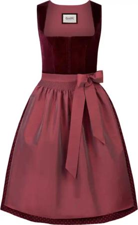Dirndl Aurora (bordeaux, Gr. 40) von Stockerpoint Heimatgwand für Damen, 40% Baumwolle, 60% Polyester