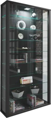 Vitrine Vitrosa Maxi schwarz Holzwerkstoff Glas B/H/T: ca. 59x113x18 cm