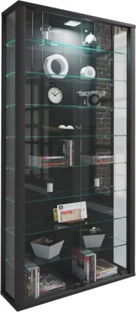 Vitrine Vitrosa Maxi schwarz Holzwerkstoff Glas B/H/T: ca. 59x113x18 cm