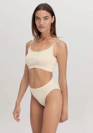 hessnatur Damen Slip High Waist im 2er-Pack PURE COTTON aus Bio-Baumwolle - natur - Größe 38