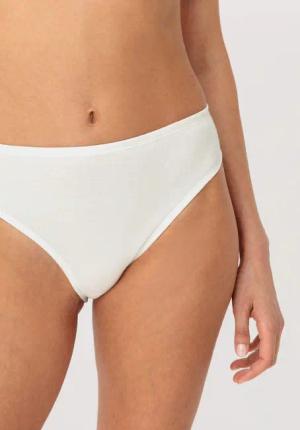 hessnatur Damen Slip High Waist im 2er-Pack PURE COTTON aus Bio-Baumwolle - weiß - Größe 46