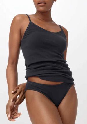 hessnatur Damen Slip Low Cut im 2er-Pack PURE COTTON aus Bio-Baumwolle - schwarz - Größe 38