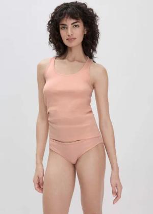 hessnatur Damen Slip Low Cut im 2er-Pack PURE COTTON aus Bio-Baumwolle - rosa - Größe 48