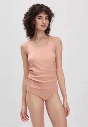 hessnatur Damen Rundhals Tanktop im 2-Pack PURE COTTON aus Bio-Baumwolle - rosa - Größe 36