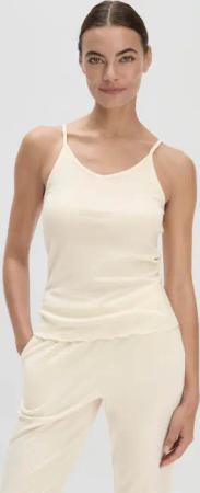 hessnatur Damen Spaghetti Top V-Neck im 2er-Pack PURE COTTON aus Bio-Baumwolle - natur - Größe 44