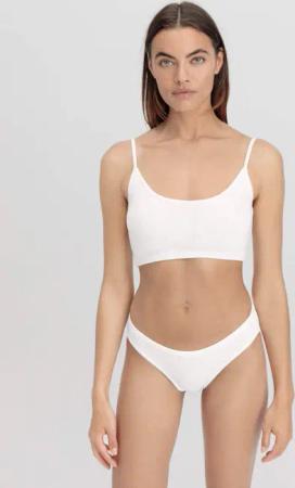 hessnatur Damen Bustier im 2er-Pack PURE COTTON aus Bio-Baumwolle - weiß - Größe 36