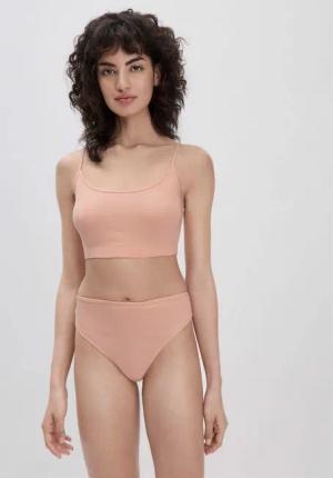 hessnatur Damen Bustier im 2er-Pack PURE COTTON aus Bio-Baumwolle - rosa - Größe 34