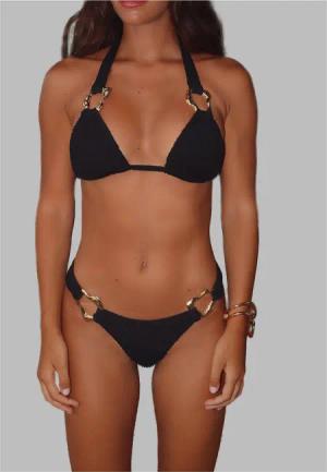 Moda Minx Bikini-Hose, (1 St.), mit dekorativen goldenen Ringen