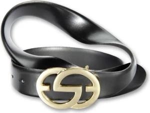 Silbergift Koppelgürtel, mit goldfarbener Designschließe