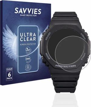 Savvies Displayschutzfolie Schutzfolie für Casio G-Shock