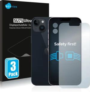 Savvies Displayschutzfolie Schutzfolie für Apple iPhone