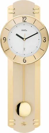 AMS Funk-Pendelwanduhr F5293 (Quarzuhr,Holzgehäuse,Esszimmer,Wohnzimmer,Made in Germany)