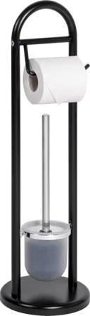 bremermann WC-Garnitur Stand-WC-Garnitur 2in1, WC-Bürste, WC-Rollenhalter,