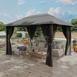 HOMALL Pavillon Gazebo 3*3/3/4M wasserdichtes Gartenzelt