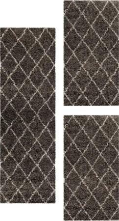 Carpettex Hochflor-Bettumrandung Geometrisch Design, Höhe 30