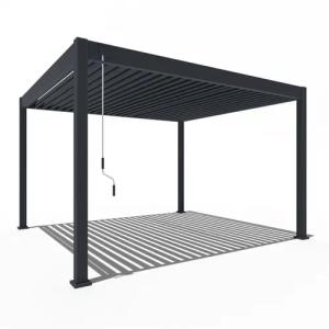 Weide Pergola Deluxe Pavillon Terrassenüberdachung Aluminium