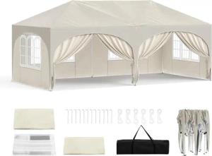 Woltu Pavillon, mit 2 Seitenteilen, 3x6