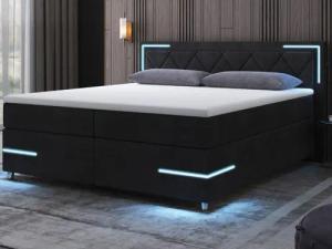 wonello Boxspringbett Arizona, mit LED Beleuchtung