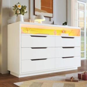 TavilaEcon Kommode Staufach mit Marmorkorn, Kommode