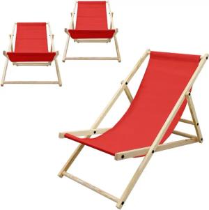 ECD Germany Gartenliege Holz Beachstuhl klappbarer