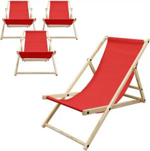 ECD Germany Gartenliege Holz Beachstuhl klappbarer
