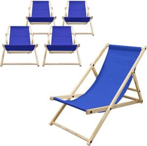 ECD Germany Gartenliege Holz Beachstuhl klappbarer
